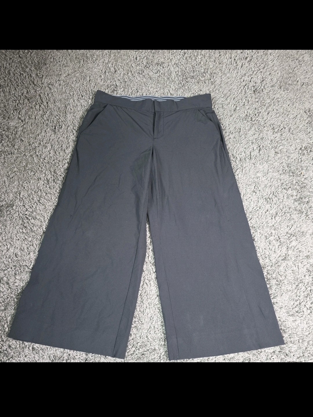 Wide Leg High Rise Crop Split Ankle Size 6P